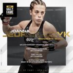 Joanna Jędrzejczyk Instagram - What a night at #UFC299 in Miami! I was not expecting introduction into the #UFCHOF , so last night got even more emotional for me❤️‍🔥 Thank you all for love and support. One day I had a dream of becoming a UFC fighter, then UFC champion, run a hell of career and joining a UFC HALL OF FAME. Looks like everything worked out perfectly. There is so much more to come. Big thanks to all of you. I’ll see you in Vegas for UFC International Fight Week 🫶🏼 #sohappy Miami, FL
