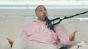 Joe Budden Instagram - Ladies & gentlemen, Ish & Mel… in front of company too… happens every time lol 😭😭 (Salute to the sicko that edited this🫡✊🏾😭)