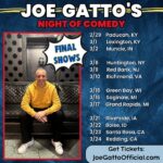 Joe Gatto Instagram - After almost 2 years this is the last month to see my stand up show “Night of Comedy”. Finally getting to the last places I have not been plus TAPING MY SPECIAL on 3/8. Appreciate all of you that have come out to support me and laugh together. If you want to come out to these final shows, get tickets at www.joegattoofficial.com or click the link in the bio!