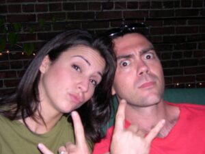 Joe Lo Truglio Instagram - One of the first photos of us together, on a NY rooftop, and I cherish it.  Life would be so ground-floor without you @officialbethdover ❤️Happy anniversary.