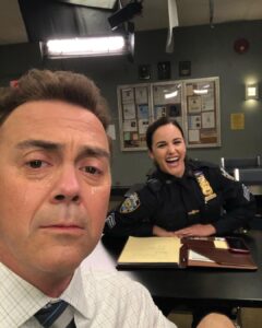 Joe Lo Truglio Instagram - Sometimes there’s mood swings on set. 🚨🚨🚨 #brooklynninenine #Season8 @melissafumero