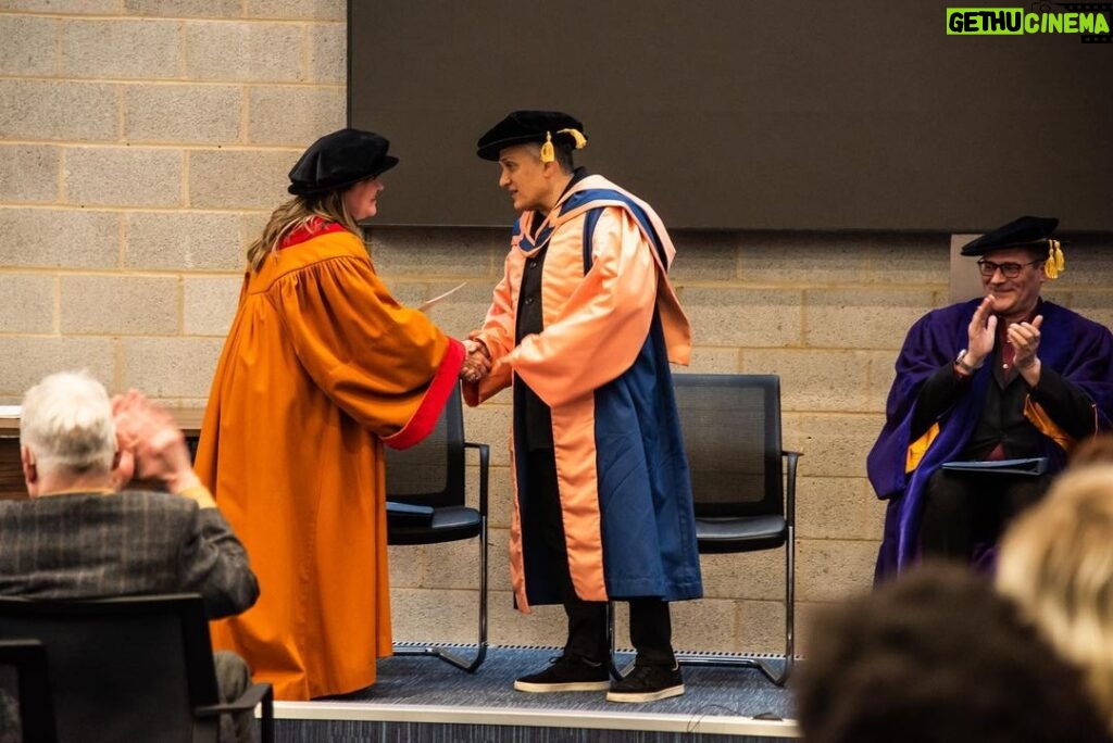 Joe Russo Instagram - Last week, I had the privilege of receiving an honorary degree from the University of East Anglia. My time was short when I attended as a student during a semester abroad in 1991, but the school and faculty had a life altering impact on me. Jon Hyde (on the right) gave me an assignment to write and perform a monologue that would ultimately inspire me to pursue a career in film. Jonty Rea (on the left) performed with me in a production of American Buffalo, and taught me everything I know about acting. Jonty also starred in our first film Pieces. When I arrived home after that semester abroad, I made the decision to apply to film school. So please, join me in thanking these two gentlemen for Avengers: Infinity War and Avengers: Endgame…