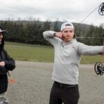 Joel Courtney Instagram - Last week @cameronrhanes taught me how to shoot a compound bow. It was an unforgettable day. This week I can’t get out of my head how excited I am to put in the practice and see what lies ahead. #compundbow #keephammering #cameronhanes #100yardshot Springfield, Oregon
