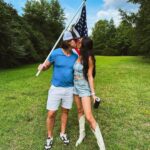 Joel Courtney Instagram - I wasn’t really on my phone yesterday. I am making more of an intentional effort to be present and in the moment on big days and special moments. But yesterday was incredible. A day of celebrating the freedom that we have in this amazing country and holding the flag high. Also how cute is my wife?? 🤯 #4thofjuly #happybirthdayamerica🇺🇸
