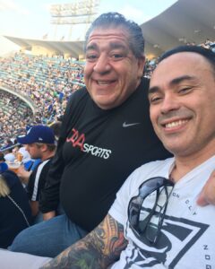 Joey Diaz Instagram - Throwback pic….. my brother Eddie and I at a Dodger game