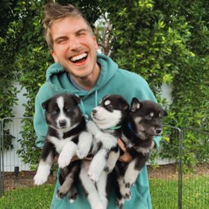 Joey Graceffa Instagram - These puppers have brought me so much happiness the past 4 weeks!!! Happy 1 month to my little nuggets! 🎉🐶🐶🐶