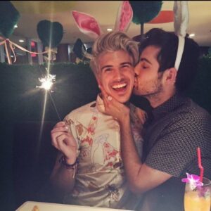 Joey Graceffa Instagram - Time flies when you’re in love! 💕Can’t believe it’s been 5 years since I met this beautiful man. Sometimes being picky has its perks 🥰 Even though we are complete opposites in so many ways... we still fit together perfectly . Happy 5 year anniversary @misterpreda Love you to the moon and back mister ❤️