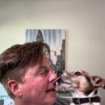 John Barrowman Instagram - A chat with JB and Captain Jack (the dog) . . #johnbarrowman #doglover #lgbtqia #lgbtq #jackrussell #kisses #love Palm Springs, California