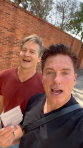 John Barrowman Instagram - We got the senior / pensioner discount!! . #southafrica #lgbtq #johannesburg @apartheidmuseum #mandela #husband #senior #pensioner @scottmale @comicconafrica