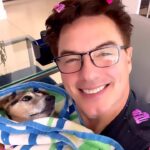 John Barrowman Instagram - Check out my story to hear what I was saying. A cuddle after swimming. Couldn’t resist the music. . #trendingreels #lgbtqia #dogs #dogsofinstagram #palmsprings #jackrussell #love #cuddle #lgbtqia #puppylove #donnyosmond #johnbarrowman #rescuedog Palm Springs, California