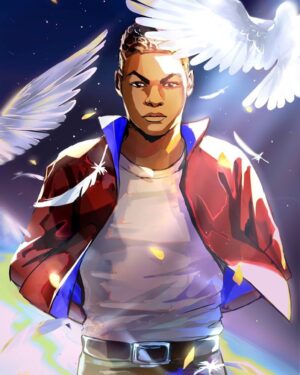 John Boyega Instagram - Thank you @zzyzzyyart and @crunchyroll for this 😩😩🥺 HAI!
