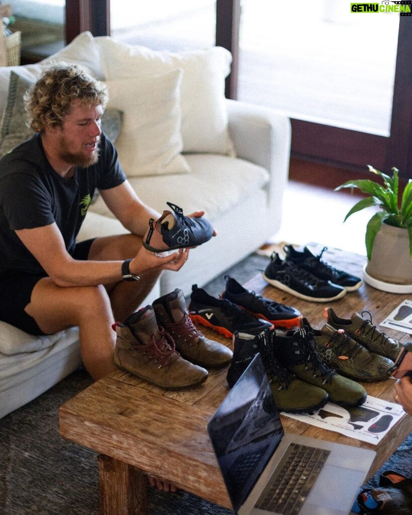 John John Florence Instagram - The new @vivobarefoot x JJF collection we’ve been working on is out now! Designed to inspire exploration. The shoe in the video is a run / swim hybrid that I tested and used pretty often on our adventures around New Zealand