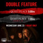 John Krasinski Instagram – YESSS! We’re celebrating Cinema Week the only way we know how!… with a one night only DOUBLE FEATURE of #AQuietPlace and #AQuietPlace2 !!! Wednesday, June 23! Get tix at AQuietPlaceMovie.com 
#TheatersAreBack