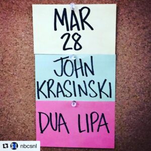 John Krasinski Instagram - Life...made. 
Mar 28  #SNL !!!!