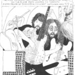 John Lennon Instagram - October 9th is John’s birthday. Thinking about him it makes me sad. The two of us have shared so many unforgetable experiences e.g. our concert in Toronto 69. When John called me to join his new band, I didn't know that our first concert as the Plastic Ono Band was supposed to be in Toronto the next day. When I asked him how we were going to rehearse in this short time, he said: “No problem, we'll have at least 8 hours to rehearse.” I answered: “But the flight to Toronto takes 8 hours?” John answered: "That's exactly what I mean." Graphic motif also available as art print AP 73 in the KV store. #johnlennon #klausvoormann #voormann #thebeatles #beatles #plasticonoband