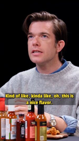 John Mulaney Instagram - Ten hot sauces. Only one single tear. I’m as shocked as you are but I was phenomenal at this. 
Happy 300th episode