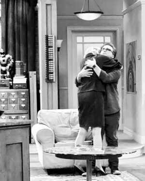 Johnny Galecki Instagram - Rehearsal w/ #christinebaranski 📸: @kaleycuoco & @stevemolaro #BTS @bigbangtheory_cbs
