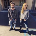 Johnny Galecki Instagram - When your fake wife bites your style. @kaleycuoco #unplanned @bigbangtheory_cbs #behindthescenes