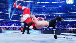 Johnny Knoxville Instagram - Thanks to Vince McMahon and everyone at the @wwe for allowing me the opportunity of smashing @samizayn at #wrestlemania. Also thanks to Jeffy, Jasper, Weeman, Pontius and Tremaine for being there and having my back. And a big thank you to @shanehelmscom for showing me all the moves I used to gain victory. And of course a huge thanks to @kp416 and @jacqlefevre for keeping the crazy train on the tracks. Undefeated at Wrestlemania. What a night and Wahoo! #johnnyknoxvilleworldchampion #nightnightsami 📸 by @wwe