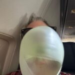 Johnny Knoxville Instagram - Entertaining myself on a flight back from Vegas. Not the biggest I’ve ever blown 😉 but not too shabby. I snapped the pic right as it was bursting. I chewed 5 pieces of #hubbabubba strawberry watermelon to produce these babies. Also included a few previous attempts for reference and your amusement. Catch @prankpanelabc on #abc tonight at 8pm eastern! Also streaming on @hulu