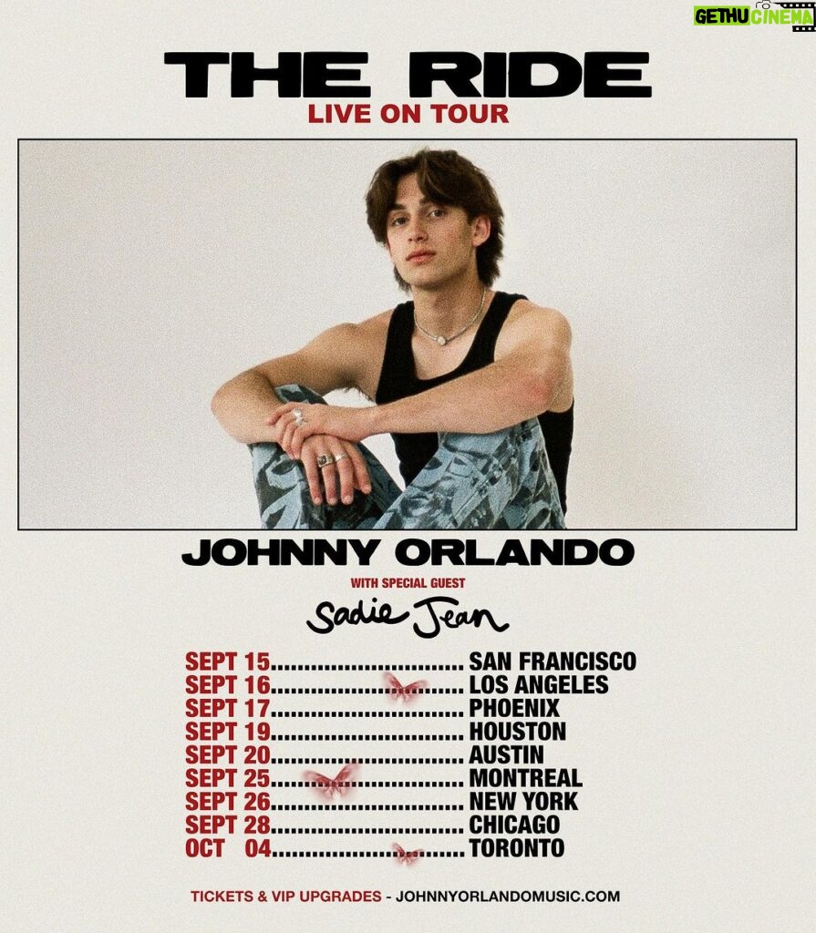 Johnny Orlando Instagram - So excited to have my friend @sadiejean on the road this fall!! Tickets on sale now get em before they’re gone forever <3