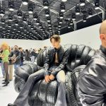 Johnny Suh Instagram - big black chair @acnestudios