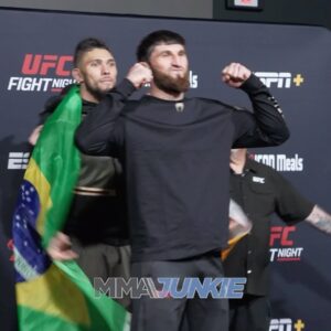 Johnny Walker Instagram - Magomed Ankalaev and Johnny Walker finally face off before Saturday’s main event rematch #UFCVegas84
