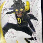 Jonathan Daviss Instagram - I seriously missed sketching. I would never color in my sketches for fear of messing em up, but I wanted to step out of my comfort zone a bit on this one. A HUGE shout out to @parisalleyne who illustrated the original image of Static I used for reference. Go follow him and check out his amazing work on his current run on Static. He’s crazy talented!