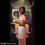 Jordan Peele Instagram - This Get Out art by @frankmorrison is straight up iconic