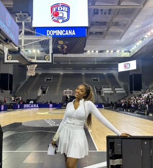 Jordyn Woods Instagram - The @rdbseleccion cheerleader! 😂🤍🇩🇴
Being able to share these moments with you have been so special to me. It is so cool to see the unity of different people and cultures coming together in a very exciting way with @fibawc ! 🏀🏀🏀

The Dominican team took me in right away and treated me like family and it’s been a beautiful thing to witness them blossom in a short time as a team but more importantly as brothers. I’m so proud of you @karltowns I know your mom is looking down smiling ear to ear on the man you are becoming. It’s already written in the stars. Let’s go DR🇩🇴🇩🇴🇩🇴 !!! ❤️❤️❤️