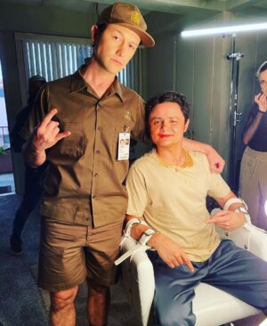 Joseph Gordon-Levitt Instagram - Shooting @arturocastrop‘s nightmare sequence in ep4 of Mr. Corman — We didn’t end up using this moment, but I needed the world to see me don the browns. #MrCorman @appletvplus @ups