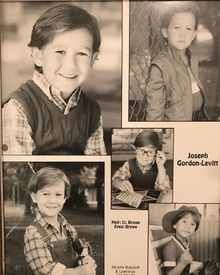 Joseph Gordon-Levitt Instagram - First ever actor photos, before any jobs, or even any auditions. Back then, there was a distinction between a “headshot” and a “composite”. A headshot was just one photo of…you know…your head, and it was for “theatrical” jobs, meaning parts in movies and tv shows. A composite was for commercial auditions, for the true beginners like me. For these, it was recommended to do a variety of looks, such as the sweetheart in a sweater vest, the country boy with a fishing pole, or the tough guy leaning against a chain link fence. 🧐