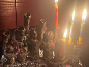 Joseph Gordon-Levitt Instagram - My mom made this menorah 🕎 Happy holy winter days to you, your family, your people, and all peoples 🤍