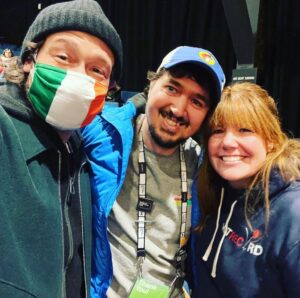 Joseph Gordon-Levitt Instagram - 🇮🇪 #FLORAandSON at SUNDANCE - @evehewson @jack_reynor editor Stephen O’Connol @jaredgeller and even some hitrecorders showed up 😄🔴 @iamspaceship @lindsay.kincaid @sundanceorg