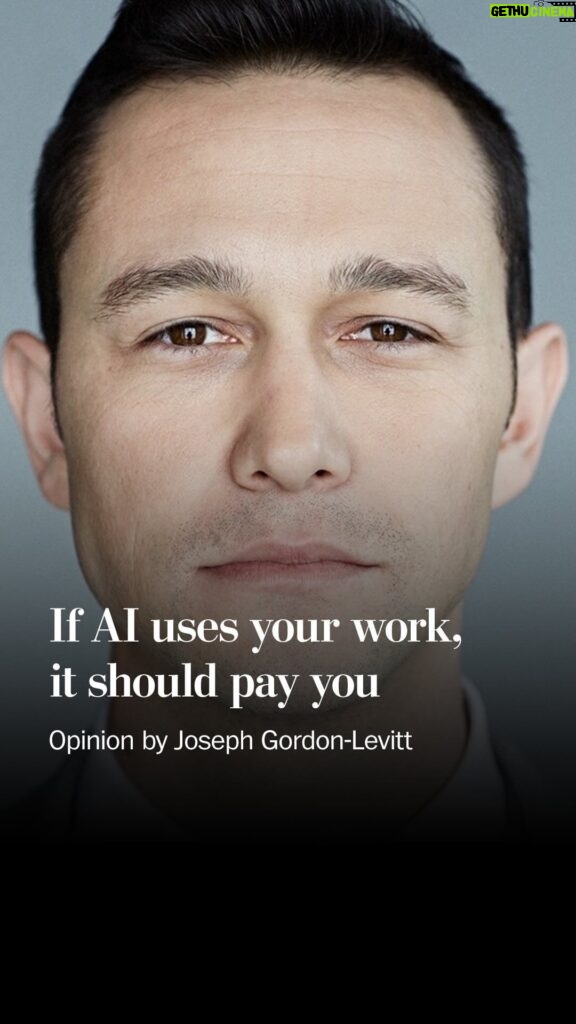 Joseph Gordon-Levitt Instagram - “If we do pass legislation that’s regulating AI, this should be one of the issues that we address,” Joseph Gordon-Levitt (@hitrecordjoe), an actor, writer and director and the founder of HitRecord, tells us in an op-ed video. 🔗Visit the link in the bio of @PostOpinions to read his op-ed! United States of America