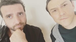 Joseph Gordon-Levitt Instagram - Reunited! Yes, @davidkrumholtz plays Sergey Brin in #SuperPumped 🤩 @superpumpedsho @showtime