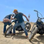 Josh Brolin Instagram - Appreciate you @mensjournal for the cover of the Sept/Oct issue!! Photos by my multi-talented @kathrynbrolin I love you darlin’. Thank you for your diamond perspective. We had a blast doing this in the maddening yet totally inspiring New Mexican desert. And @jessewill wrote a keeping it real article. 🤘🤘🙏 #kathrynbrolinphotography @narrativepr @leicacamerausa @wiscospeedshop (for building my ‘68 flh 🙏) #idontknowhowthatlastshotgotinthere