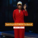 Josh Gad Instagram - BREAKING NEWS! @gayleking at #GutenbergBway🍽️✨ #andrewrannells #joshgad #gayleking James Earl Jones Theatre
