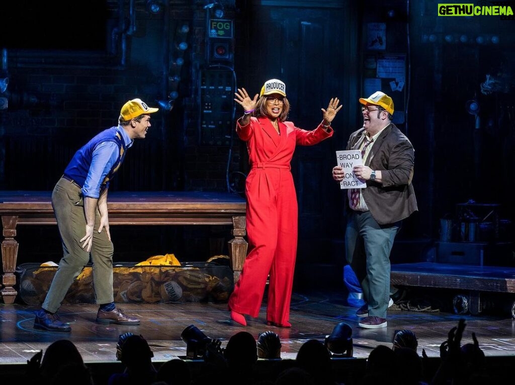 Josh Gad Instagram - A Broadway debut for the ages! Thanks for eating dreams with us @gayleking 🍽️✨ #GutenbergBway 📸: @triciambaron James Earl Jones Theatre