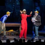 Josh Gad Instagram - A Broadway debut for the ages! Thanks for eating dreams with us @gayleking 🍽️✨ #GutenbergBway 📸: @triciambaron James Earl Jones Theatre
