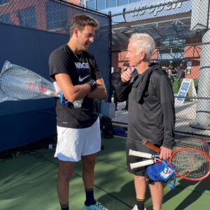 Juan Martin del Potro Instagram - Pasé un día increíble ayer en el #usopen. Fue un placer poder entrenar con mi amigo y leyenda John McEnroe y me siento muy agradecido por el recibimiento de todos en un lugar en el que siempre me hacen sentir como en casa. 
Pronto nos volveremos a ver!!!
😊♥️🙌

An amazing time yesterday at the @usopen. What a pleasure to train with my friend, the legendary John McEnroe and so grateful for the welcome from everyone at a venue that always feels like home. See you soon!!