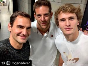 Juan Martin del Potro Instagram - Feliz de ver a mi amigo, la única leyenda 🇨🇭👑
.
.
#Repost @rogerfederer ・・・
Great to see the legend🇦🇷