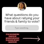 Julia Louis-Dreyfus Instagram - What an amazing Q&A we had about talking to friends and family about voting! Here are a few of my favorite questions that I think we all could find valuable - please share so others can also start conversations. Special thanks to the ladies of @redwineblueUSA for providing the expert answers to each one! I know it can be a little tough to talk to your friends and family, but it truly is one of the most impactful things you can do this election! You can see all the questions in a story highlight on my profile. And please go to my link in bio to see how you can earn up to $500 for abortion funds just by talking to your friends & family!