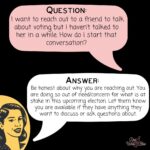 Julia Louis-Dreyfus Instagram - What an amazing Q&A we had about talking to friends and family about voting! Here are a few of my favorite questions that I think we all could find valuable - please share so others can also start conversations. Special thanks to the ladies of @redwineblueUSA for providing the expert answers to each one! I know it can be a little tough to talk to your friends and family, but it truly is one of the most impactful things you can do this election! You can see all the questions in a story highlight on my profile. And please go to my link in bio to see how you can earn up to $500 for abortion funds just by talking to your friends & family!