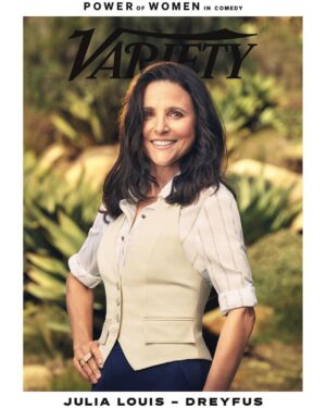 Julia Louis-Dreyfus Instagram - Thanks @variety for including me in a list with these extraordinary women @sofiavergara @mindykaling @princesstagram #katemckinnon #michaelacoel 

📸: @sophyholland 
styling: @cristinaehrlich 
hair: @hairbyaviva 
makeup: @fionastiles 
@teamid