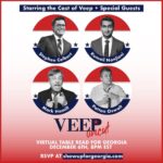Julia Louis-Dreyfus Instagram - It’s me, your fictional Madame Vice President, here, sharing that these four gents will #ShowUpForGeorgia as guest stars for #VeepUncut on Sunday! We’re announcing even more guests later this week, so make sure to RSVP and support @AmericaVotes’ grassroots voter turnout campaign for the runoff elections. ShowUpForGeorgia.com — link in bio.