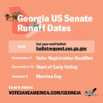Julia Louis-Dreyfus Instagram - The Peach State will be holding two very competitive Senate runoffs on January 5 that will determine the control of the Senate. Let’s win these seats! 🍑 Go to @VoteSaveAmerica’s Georgia site for voter information, funds to donate to (either the Warnock + Ossoff campaigns or organizers on the ground), and ways to volunteer ➡️ link in bio. #GetMitchOrDieTrying