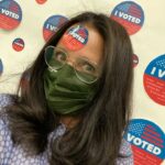 Julia Louis-Dreyfus Instagram - I’ve loved reading your voting stories, keep them coming! Here’s #MyVotingStory. #VOTE Also, a big THANK YOU to the wonderful people working the polls at Santa Monica Community College. You and poll workers across the country are rockstars!! 😷 from @we_evolvetogether