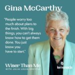 Julia Louis-Dreyfus Instagram - In this edition of Wiser Than Me, I'm joined by 69-year-old environmental advocate Gina McCarthy, the former EPA Administrator, and first-ever White House national climate advisor. Gina and I share our experiences of being the only women in the room at work, trying different tactics to get the outcome we want, and going gray surprisingly young. And my mom, Judith, and I contemplate ways to get people personally invested in the climate crisis and discuss plans Gina and I have to go shopping together. Link in bio to listen! #wiserthanme