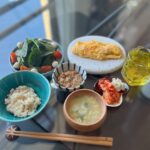 Jun Amaki Instagram - 🥗🍚🥚💛🧡 質素なお昼ご飯です◎ #天木ごはん